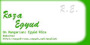 roza egyud business card
