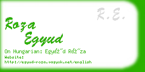 roza egyud business card